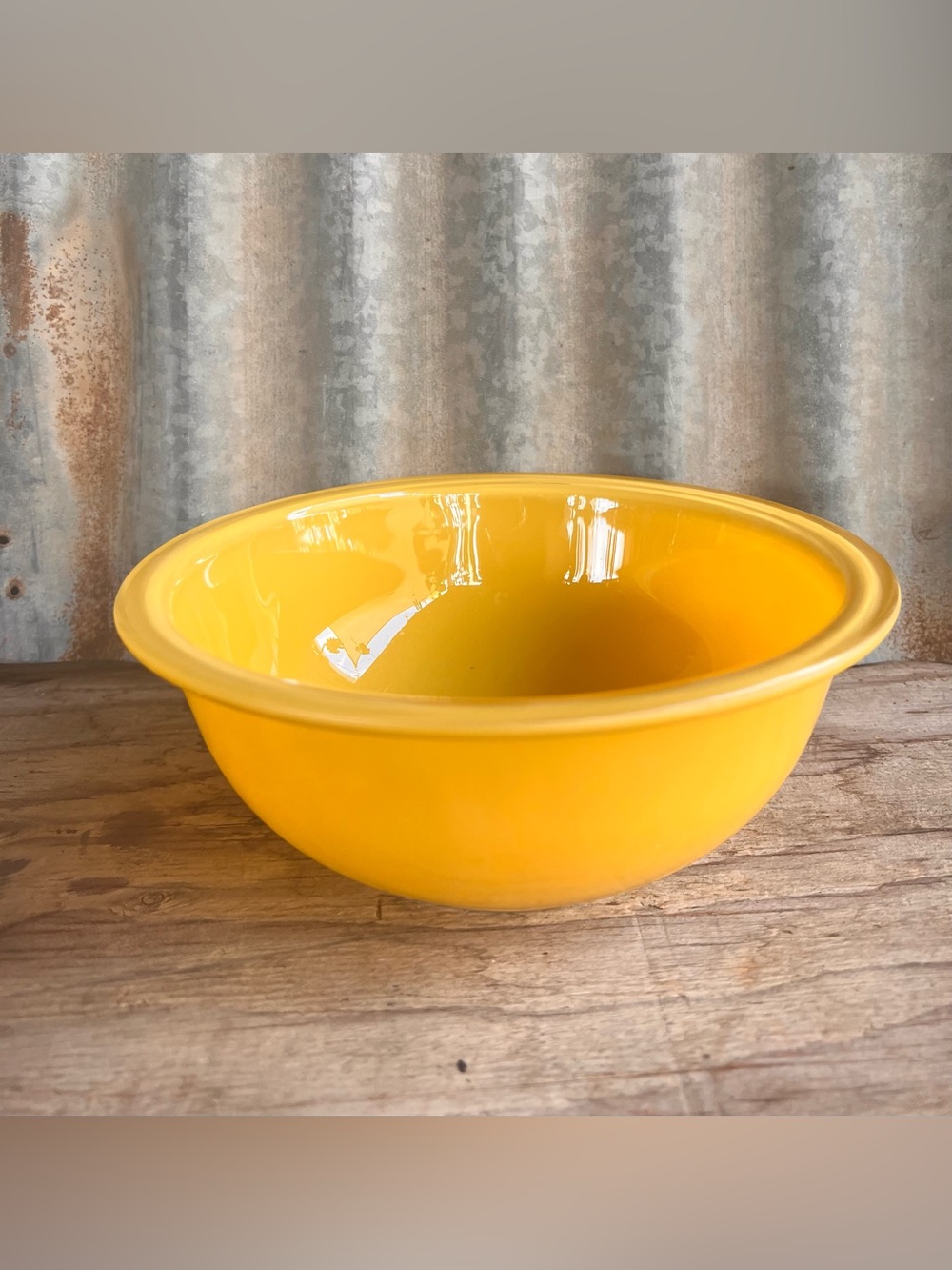 Vintage Mid-Century Modern Bright Yellow Nesting Mixing Bowl